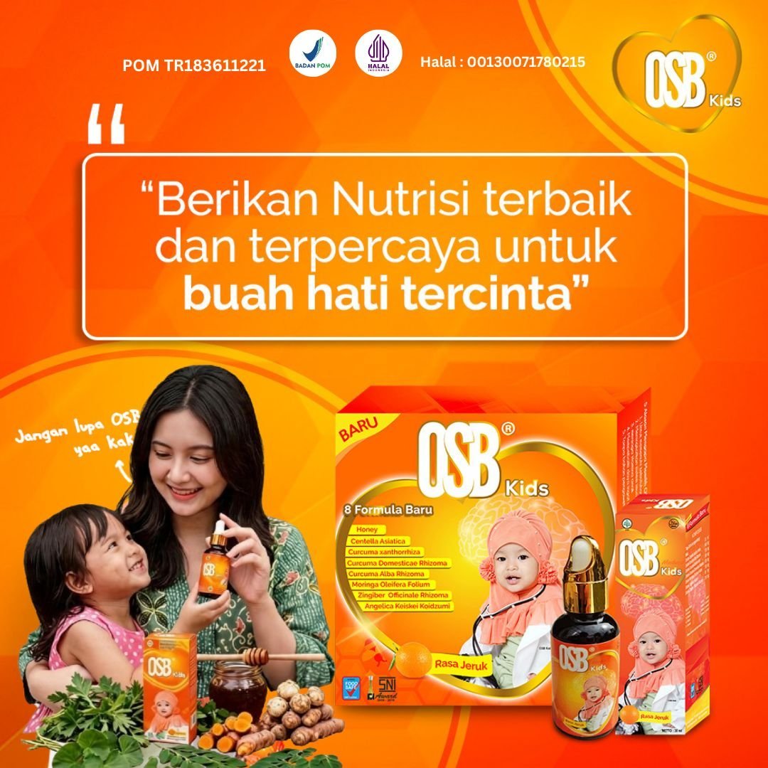 Vitamin Otak Anak - OSB Kids Omar Smart Brain – Bentuk Cair - Vitamin & Nutrisi Otak Anak - Original BPOM