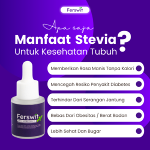 Pemanis Alami Pengganti Gula Pasir 0 Kalori - Ferswit Liquid Stevia - Cocok yang Diabetes